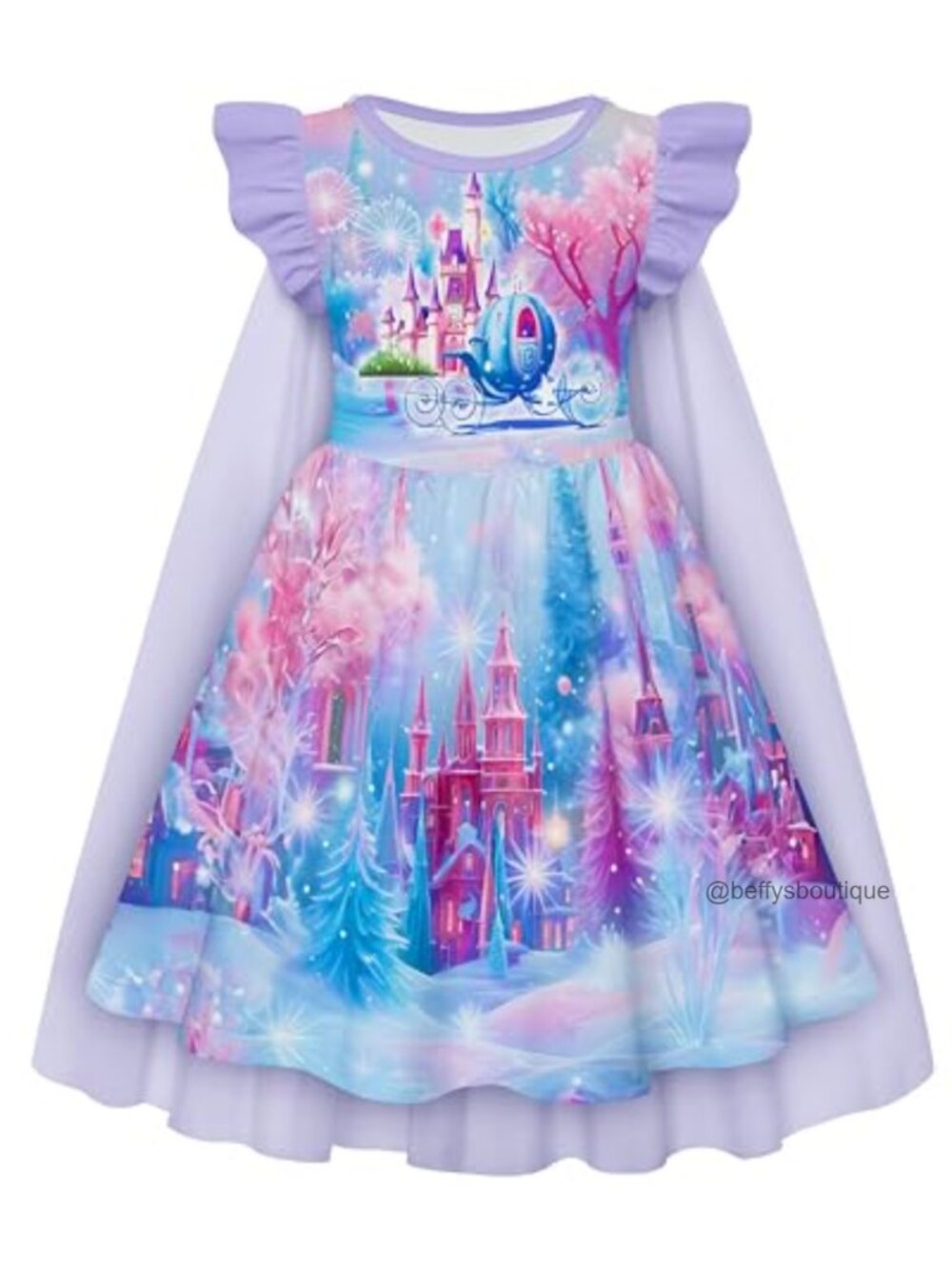 Girls Princess Nightgown Pajama Dress Toddler Kids Sleepwear Short Sleeve Soft